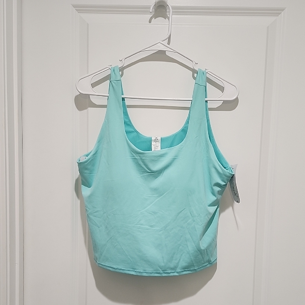 Xersion EverUltra-Lite Round Neck Long Lined Bra Workout Tip Women's Size XL.